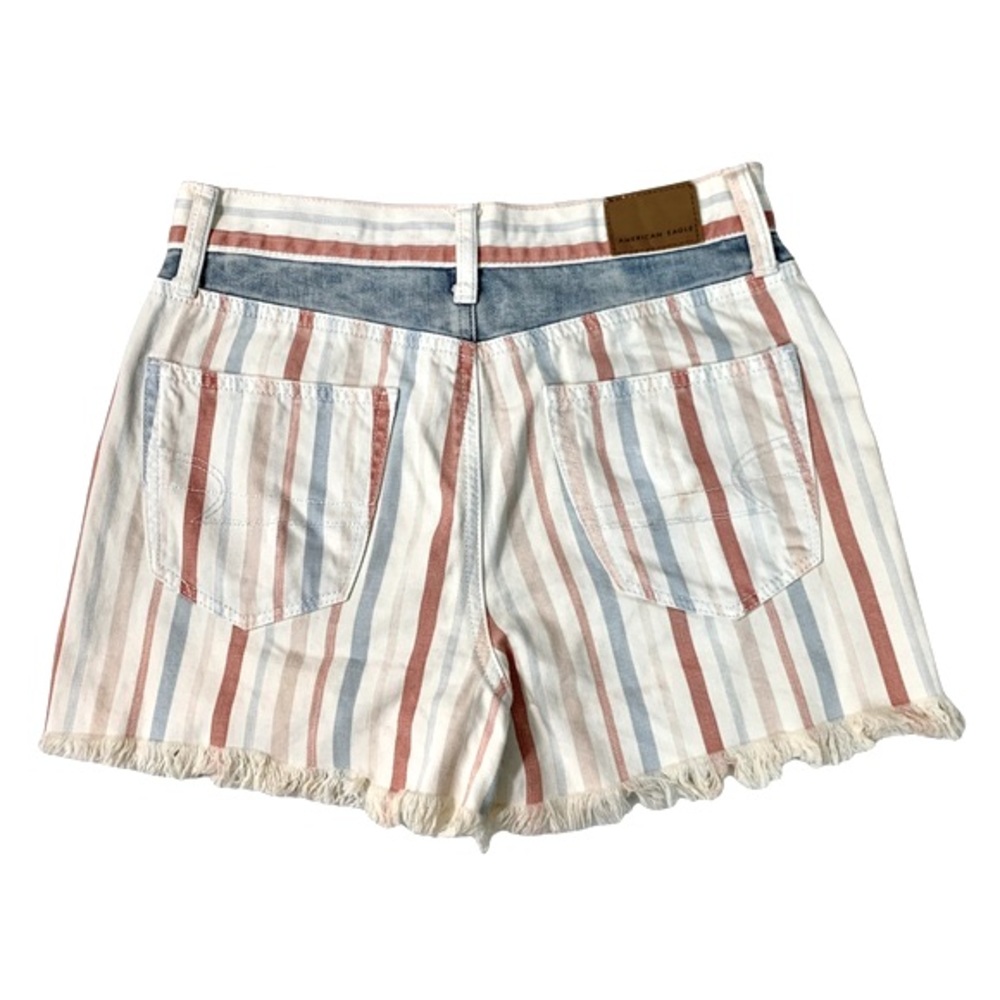American Eagle Outfitters jean shorts Sz0 light wash Mom Shorts Denim Patriotic - Picture 3 of 7